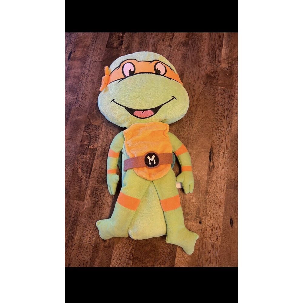 19" TEENAGE MUTANT NINJA TURTLES SEAT PETS MICHELANGELO‎ SEAT BELT COVER PLUSH